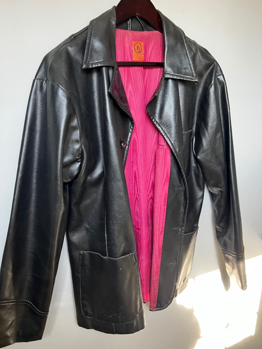 Rare Volcom (plether) trench coat